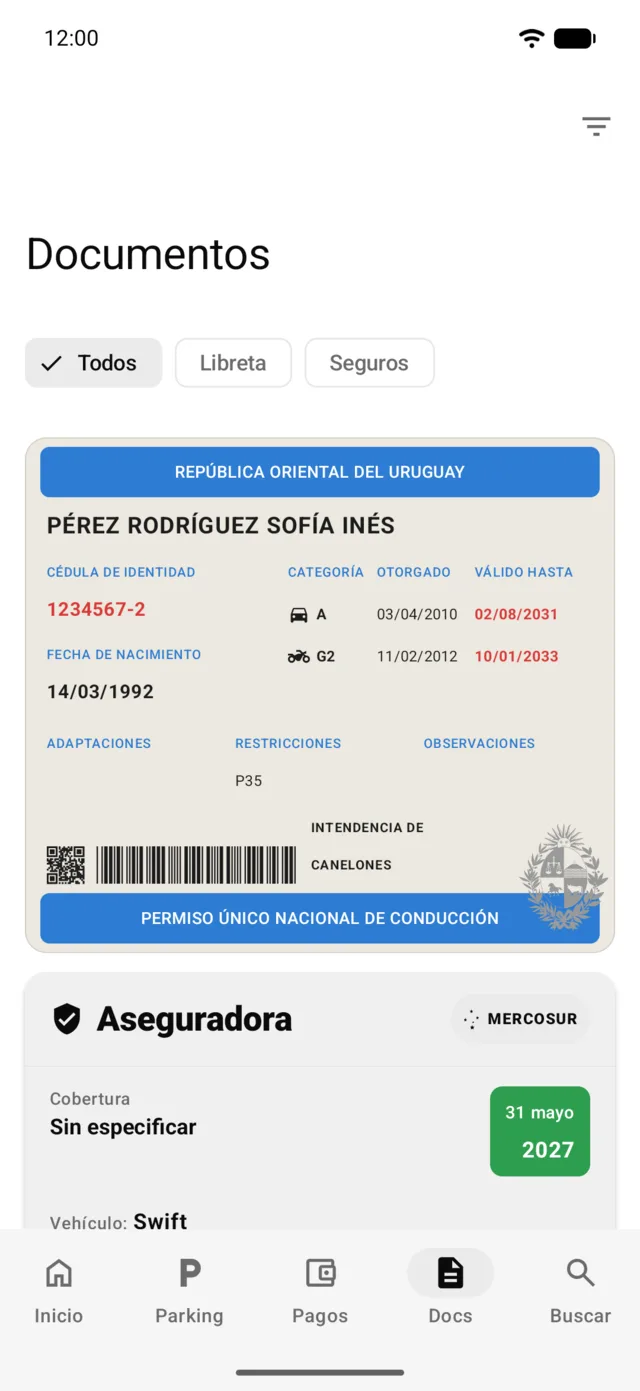 Los documentos de un vehículo en GarageApp